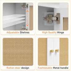 Over The Toilet Storage Cabinet, Behind Toilet Bathroom Organizer with Adjustable Shelves, Above Toilet Organizers with Barn Door, Space Saver for Restroom, Bathroom, Laundry