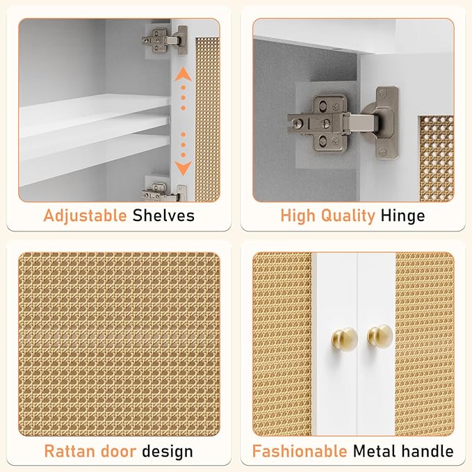 Over The Toilet Storage Cabinet, Behind Toilet Bathroom Organizer with Adjustable Shelves, Above Toilet Organizers with Barn Door, Space Saver for Restroom, Bathroom, Laundry