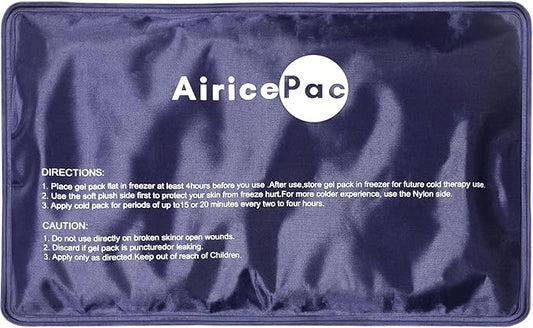 Ice Packs for Injuries Reusable, Gel Cold Pack for Knee Neck Shoulder Ankle Elbow Hip Back Pain Relief, Cold Compress Therapy for Swelling, Bruises, Surgery, 7”x 11”, Blue