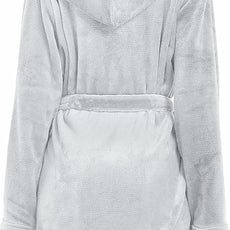 U2SKIIN Women Hooded Fleece Robe, Short Plush Robes for Womens With Hood Soft Warm Spa Bathrobe