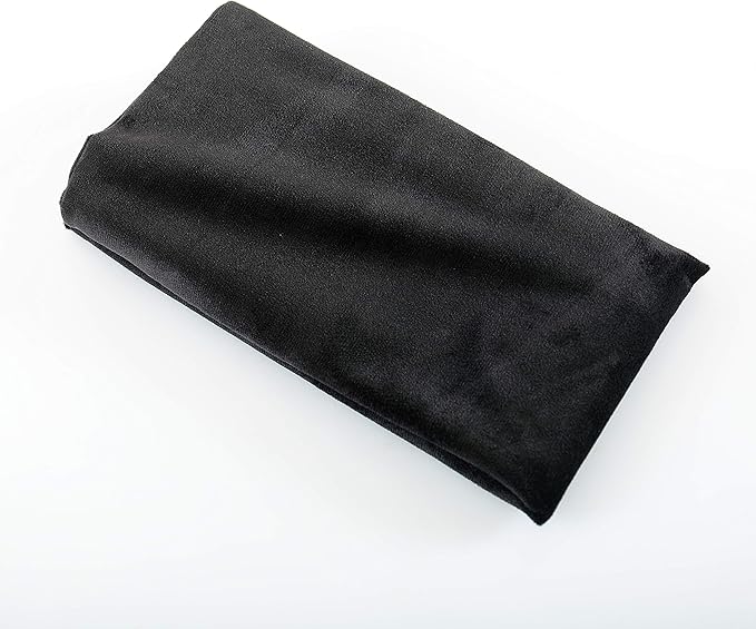 EVOLIVE Soft Micromink, Faux Fur, Faux Suede Body Pillow Cover 21"x54" Replacement with Zipper Closure (21"x54" Body Pillow Cover, Black)