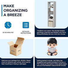 4 Cube Storage Organizer Single Row, Cube Shelf with Heavy-Duty Thick Boards, 13.31