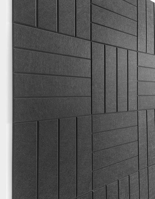 Felt Bulletin Board Tiles | Modern Cork Board Alternative | Large Cork Boards for Walls | Aesthetic Felt Wall Panels for Office & Home Decor | Pinboard & Photo Board (12-Pack) | Black