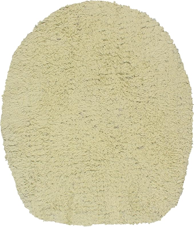 Home Weavers Double Ruffle Collection 100% Cotton Toilet Lid Cover, 18"x18" – Soft, Absorbent & Washable Bathroom Lid Cover with Non-Slip Backing, Sage