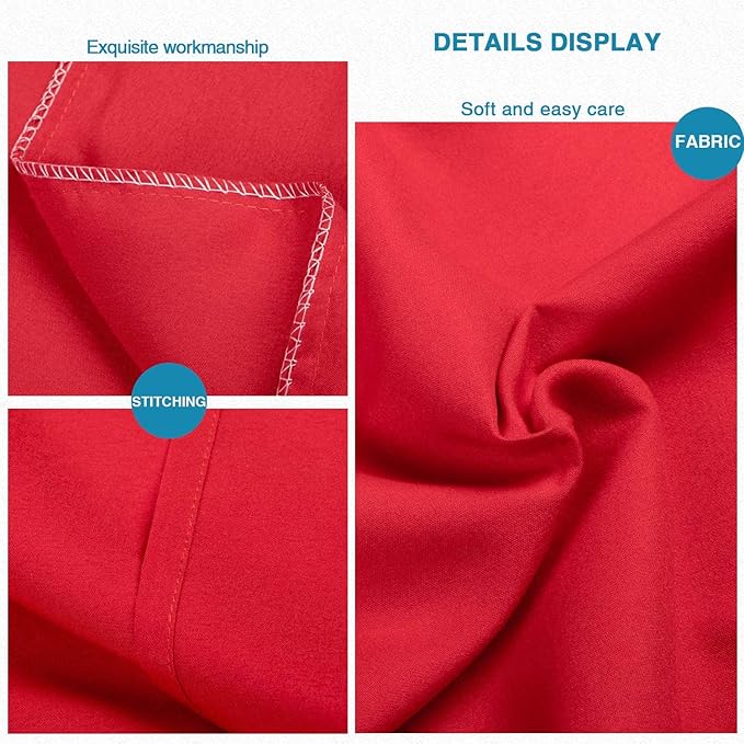 FLXXIE Body Pillow Cover - Super Soft Microfiber 20x54 Body Pillow Case - Envelope Closure, Wrinkle, Stain Resistant Red Body Pillow Cover, 20x54, Red