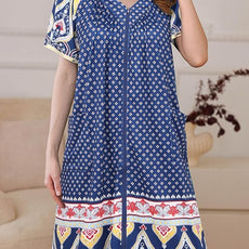 Ekouaer Women Robe Zipper Front Mumu Duster Robes Zip Up Housecoat Soft Sleepwear with Pockets