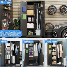 SUXXAN Broom Closet Storage Cabinet 71.4