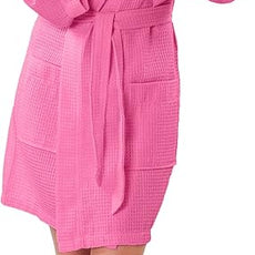 Turquaz Lightweight Short Robes For Women Waffle Kimono Bathrobe - Soft, Fast-Drying, Long-Lasting Cotton Blend