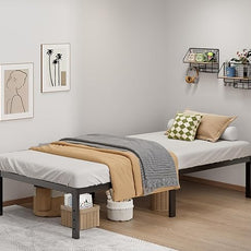 Metal Bed Frame Twin Size - 14 Inch Heavy-Duty Twin Platform Bed Frame No Box Spring Needed, Easy Assembly, Noise-Free, Sturdy Mattress Foundation, Underbed Storage Space
