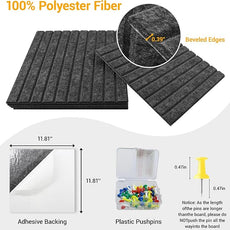 Cork Board Tiles for Wall with Push Pins, 36