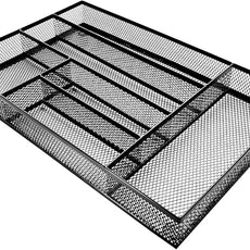 Desk Drawer Organizer Metal Mesh Drawer Organizer Tray for Office School or Home Supplies Desktop Storage Stationery，6 Compartments, 12.6 x 8.27 x 1.57 inch，Black (1pc pack)
