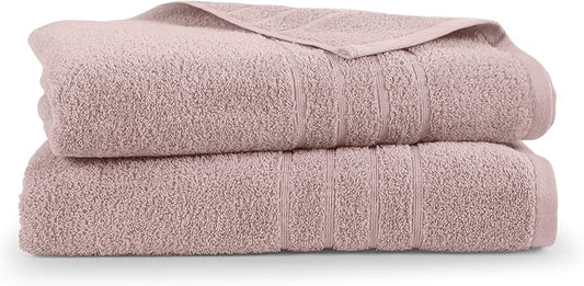 Martex 2-Pack Ultimate Performance Bath Sheet Set – 100% Cotton – 33” x 65” – Extra Large Bath Towels – Versatile – Low-Linting – Supersoft Bathroom Set – Super Absorbent – Easy Care – Crystal Pink