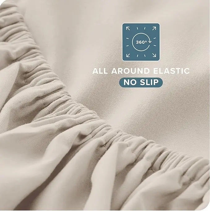 Bare Home Twin Sheet Set - 1800 Ultra-Soft Microfiber Bed Sheets - Double Brushed - Deep Pockets - Easy Fit - Extra Soft - 3 Piece Set - Bedding Sheets & Pillowcases (Twin, Wheat) BareHome