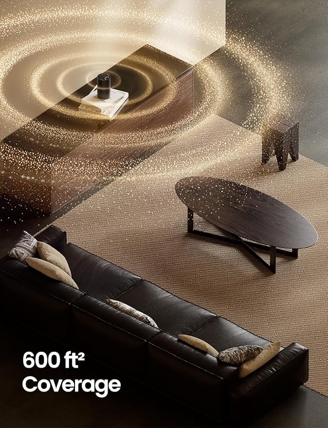 Waterless Essential Oil Diffuser, Rechargeable Scent Diffusers with 3 Mist Levels & Timers, Portable Aromatherapy Diffuser for Home Car Room Studio Office, Black Metal 2 Pack