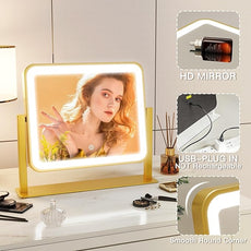 ROLOVE Gold Vanity Mirror with Lights, 14