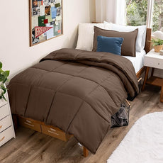 Bare Home Comforter Set - Twin/Twin Extra Long Size - Ultra-Soft - Goose Down Alternative - Premium 1800 Series - All Season Warmth (Twin/Twin XL, Cocoa)