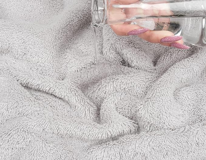 American Soft Linen Luxury 4 Piece Bath Towel Set, 600 GSM 100% Cotton Turkish Bath Towels for Bathroom, 27x54 in Large Bathroom Shower Towels, Silver Grey