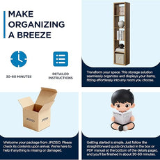 5 Cube Storage Organizer Single Row, Cube Shelf with Heavy-Duty Thick Boards, 13.31