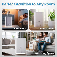 Everlasting Comfort 6L Humidifier Large Room, High Mist Output 60 HR Runtime Ultrasonic Top Fill Humidifiers for Bedroom, Easy to Use & Clean for Home, Baby Humidifier, Plants, Congestion, Indoor