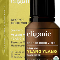 Cliganic Organic Ylang Ylang Essential Oil, 100% Pure Natural for Aromatherapy | Non-GMO Verified (Packaging May Vary)
