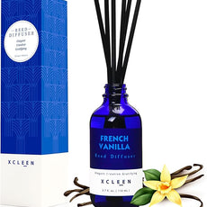 Reed Diffuser Set with Sticks 3.7 Oz, Vanilla, Coconut & Milk Scented Fragrance Oil Diffuser for Home Bedroom & Kitchen, Long-Lasting Room Air Freshener, Mind & Body Aromatherapy, Gift Idea