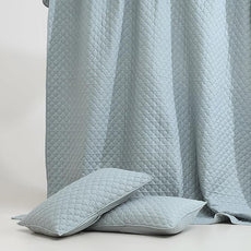 HORIMOTE HOME Quilt Queen Size Chambray Blue, Lightweight Quilts for Summer Ultra-Soft Microfiber Modern Style Quilted Clouds Pattern Bedspread Quit Set 3 Pieces(1 Quilt and 2 Pillow Shams)