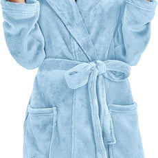 U2SKIIN Women Hooded Fleece Robe, Short Plush Robes for Womens With Hood Soft Warm Spa Bathrobe