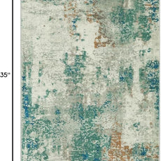 Lahome Modern Abstract Area Rug - 2x3 Small Entryway Rug Washable Rugs for Kitchen Non-Slip Soft Front Indoor Doormat Low Pile, Accent Throw Carpet for Bathroom Laundry Floor Mats,Green/Grey