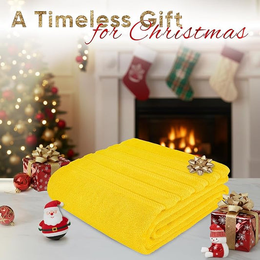 American Soft Linen 35x70 Jumbo Large Bath Towels, 600 GSM 100% Cotton Turkish Bath Sheet, Oversized Luxury Bath Towels for Bathroom Beach and Pool, Yellow