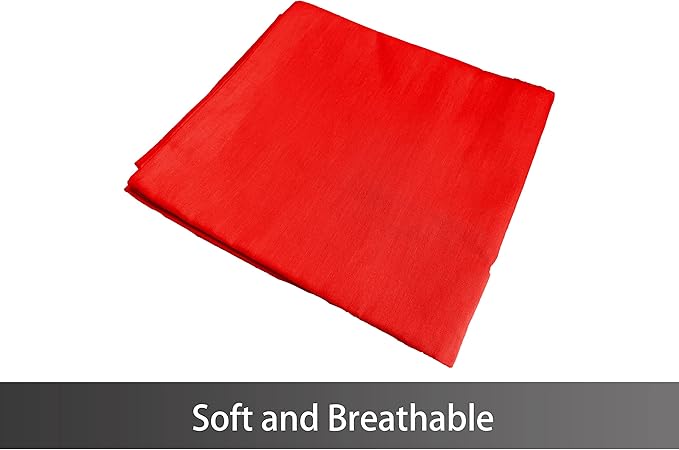 iMaylex Soft 100% Egyptian Cotton Zipper Pillow Case, Cozy and Lightweight Pillowcase, Easy Care, Red, Body, 20'' x 48''