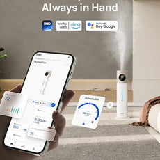 Dreo 11L Smart Humidifier Large Room 700 ft², 100H Cool Mist Air Humidifiers for Bedroom, Top-Fill Self-Cleaning Tank, 26dB, Auto Mode, Aroma Box, RGB Light, Remote & APP Control, Baby, Starlight