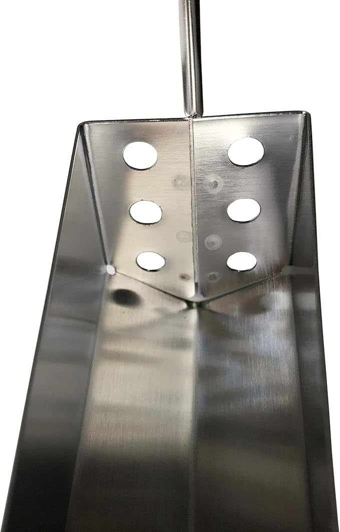 V-Shaped Deep Fryer Strainer Scoop – Frying, Scooper, Skimmer Spoon - Heat Resistant to 750F - Oil & Food Crumbs Strainer for Diner, Restaurant & Hotel by FryOilSaver Co.