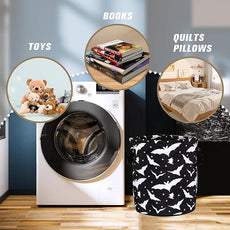 Goth Bats Laundry Basket Halloween Foldable Oxford Cloth Funny Tote Bag Laundry Hamper Clothes Storage Bucket Organizer For Bathroom/Laundry Storage/Bedroom Storage Basket 17.7x13.7Inch