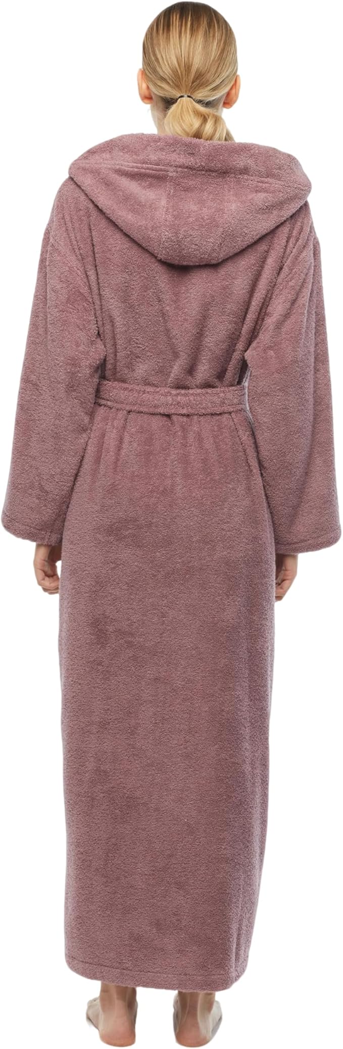 Arus Women's Hooded Classic Bathrobe Turkish Cotton Robe with Full Length Options