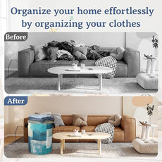 Turquoise Grey Abstract Art Painting Laundry Basket,Foldable Oxford Cloth Geometric Laundry Hamper with Handles, 20.8