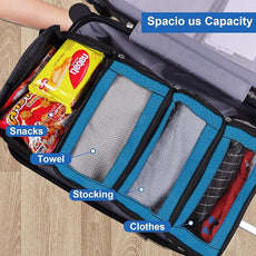 Suitcase Organizer, Travel Luggage Organizer Portable Hanging Travel Shelves Collapsible Hanging Packing Cubes for Carry on Suitcase