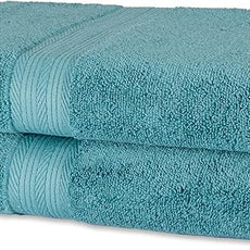Amazon Basics Fade-Resistant 100% Cotton Bath Towel, 2 Pack, 30