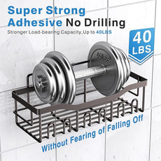 EUDELE 5-Pack Rustproof Stainless Steel Shower Caddy – No Drill Adhesive Bathroom Organizer with Large Capacity, Spacious Shower Shelves for Inside Shower, Kitchen & Home Decor Storage-XL Size