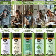 Essential Oils Set-MISIJI Essential Oils for Diffuser for Home,Diffuser Oils Scents for Aromatherapy,Candle&Soap Making,Laundry,Humidifiers 10 Scents Blissful