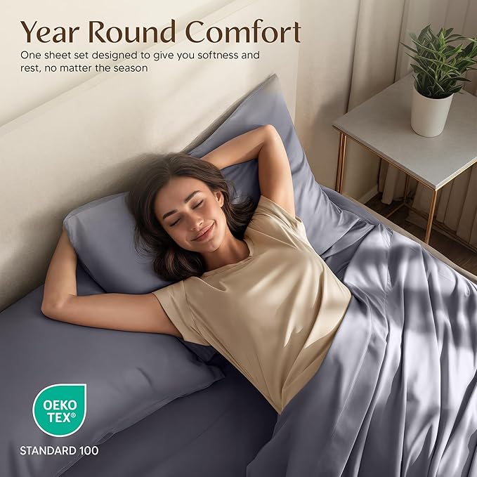 Utopia Bedding Full Sheet Set – 4 Piece Bed Sheets for Full Size Bed, Soft and Breathable Microfiber, Includes 1 Fitted Sheet, 1 Flat Sheet and 2 Pillowcases (Grey)