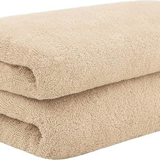 Cotton Paradise 100% Cotton 40x80 Oversized Bath Sheet, Extra Large Turkish Bath Towels for Bathroom, Beige Bathsheet