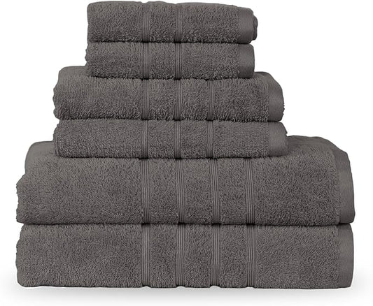 Martex 6-Piece Towel Set – Ultimate Performance – 100% Cotton – 2 Bath Towels – 2 Hand Towels – 2 Wash Cloths – Versatile – Low-Linting – Supersoft & Absorbent Bathroom Set – Easy Care – Eiffel Tower