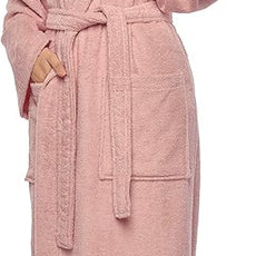 Arus Women's Hooded Classic Bathrobe Turkish Cotton Robe with Full Length Options