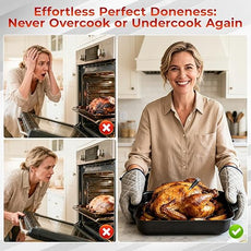 LNN Smart Bluetooth Wireless Meat Thermometer with Probe | Long Range Digital Thermometer for BBQ, Grill, Oven & Smoker | Waterproof, Real-Time Monitoring | for Steak, Chicken, Turkey, Kitchen