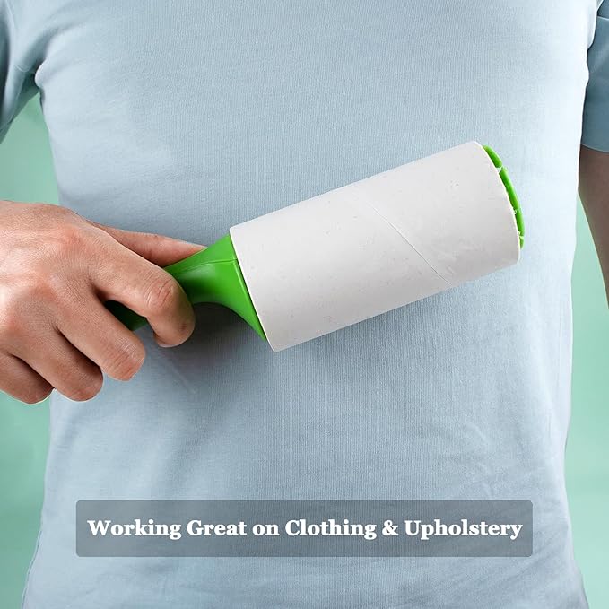 4.6 inch Giant Lint Roller Refills Compatible with Evercare Giant Lint Rollers and T Handle Lint Roller Extreme Stick Pet Hair Remover Adhesive Refills 5 Rolls 60 Sheets per Roll Total 300 Sheets