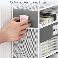 Over The Door Organizer Hanging, 2 Pack 5 Shelf Behind The Doors Storage, Pantry Door Organizer, Closet Organizers for Bedroom and Nursery (Dark Grey)