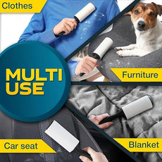 Lint Rollers for Pet Hair, Sticky, Remover for Couch, Clothes Furniture and Carpet. Lint Roller Dog Hair Remover Cat Hair, Animal Hair, Pet Fur, Fuzz. 5 Large Pet Hair Lint Rollers White