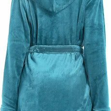 U2SKIIN Women Hooded Fleece Robe, Short Plush Robes for Womens With Hood Soft Warm Spa Bathrobe