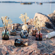 Brakula 2 Pack Reed Diffuser, Fresh Linen + Bamboo (3.38 fl oz Each Pack), Home Fragrance with 12 Sticks, Shelf Decor, Reed diffusers for Home