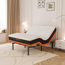 Adjustable Bed Frame with Mattress - 10 Inch Gel Memory Foam Mattress Queen Size Adjustable Bed Bluetooth APP Control, Wireless Remote, Zero Gravity, Anti Snore, Head and Foot Incline, 2000 Series
